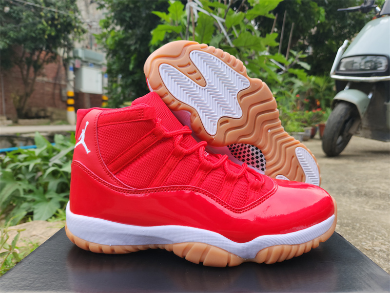 Men's Running weapon Air Jordan 11 Red Shoes 086 Men's Running weapon Air Jordan 11 Red Shoes 086